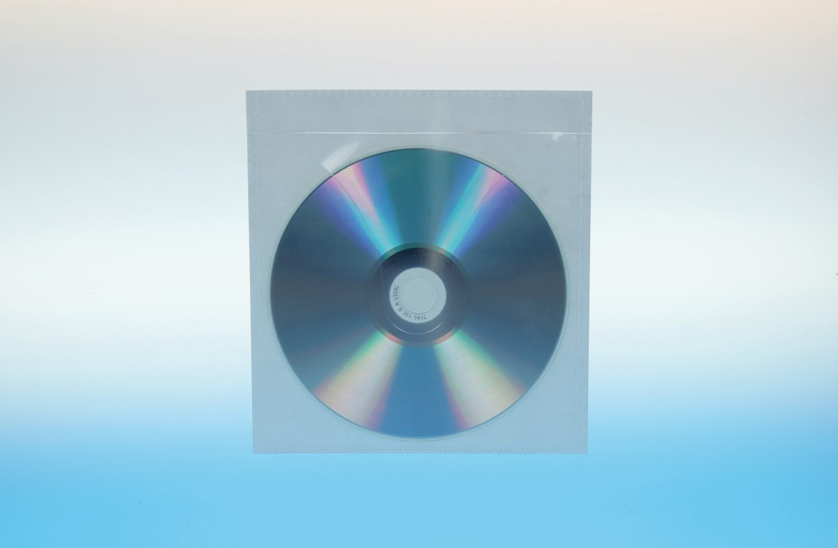 Klarsichttasche für 1 Disc - selbstklebend - ohne Klappe - perforiert