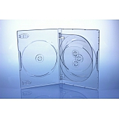 DVD Box 4-fach mit Tray- 14mm - transparent