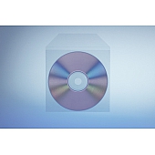 Klarsichttasche für 1 Disc - mit Klappe - 100er Pack