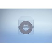 Klarsichttasche für 8cm mini CD - selbstklebend (1 Klebestreifen) - mit Klappe