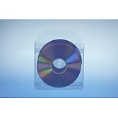 Klarsichttasche für 2 CD's - selbstkl. (2 Klebestreifen) - mit Verschlusskla