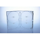 Amaray DVD Box 4-fach (Overlap) - 15mm - transparent - bulkware