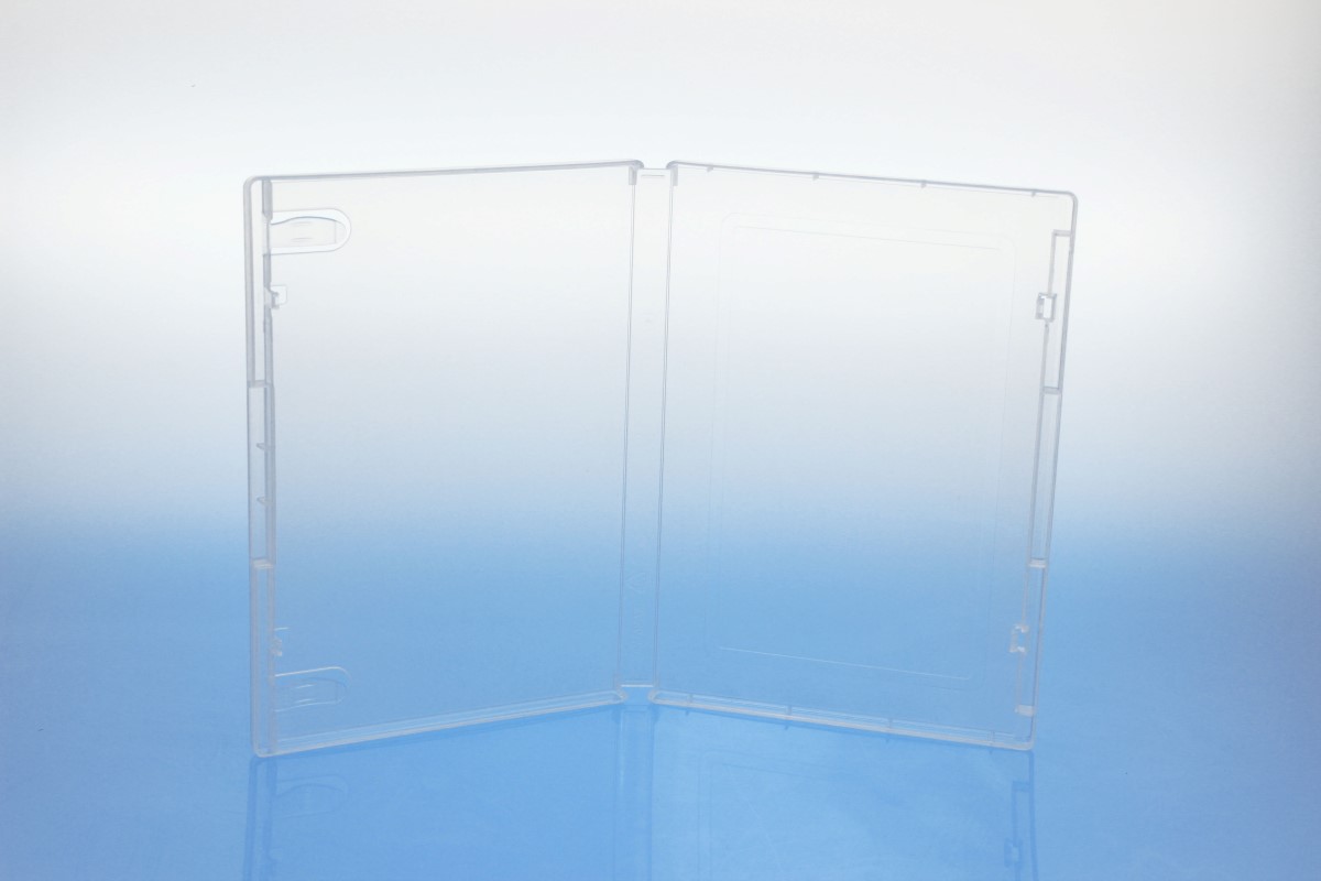 Multimediastoragebox - 14 mm - mit Bookletclips - transparent