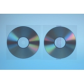 Klarsichtmappe für 2 CD's - selbstklebend (1 Klebestreifen)