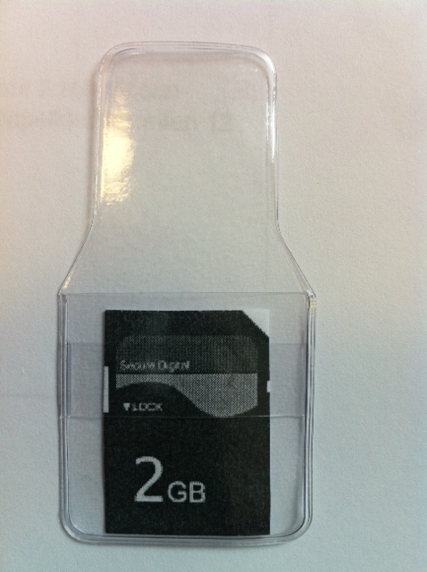 Klarsichttasche für 1 SD-Karte - Schutztasche für SD-Card - selbstklebend