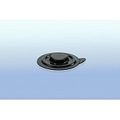 CD Clip rund (PVC) - selbstklebend - 35mm - schwarz